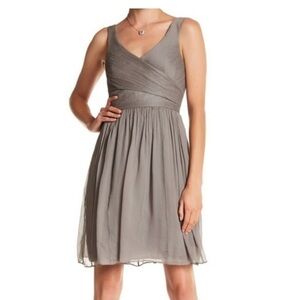 J. Crew Heidi 100% Silk dress gray size 4 NWT Fairy wedding bridesmaid‎